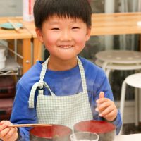 なかよし3人、ゆったりおいしそうなうどんができました 手打ちうどん作り体験教室 2017年12月 20171204-5.jpg – イリコスキー製麺所