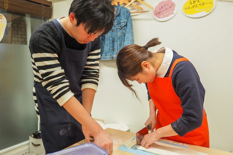 体験で作ったうどんはおじいちゃんに 手打ちうどん作り体験教室 2018年2月 20180317-10.jpg – イリコスキー製麺所