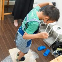 かわいらしいお客様が少しずつ 手打ちうどん作り体験教室 2020年6月 20200620-2.jpg – イリコスキー製麺所